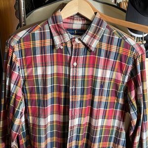 NWOT Polo Ralph Lauren Double Faced Madras Shirt